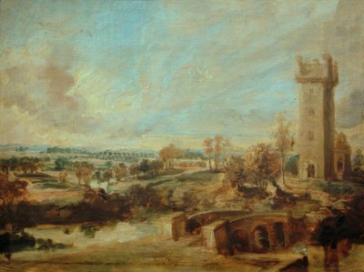 Landskap med tårn av Peter Paul Rubens