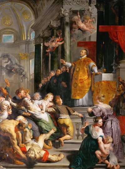 Les miracles de Saint Ignace de Loyola (1491-1553) - The Wonder of Saint Ignatius of Loyola - Pieter Paul Rubens (1577-1640). Olje på lerret, ca. 1617-1618. Mål: 535x395 cm. Kunsthistorisk museum, Vienne av Peter Paul Rubens