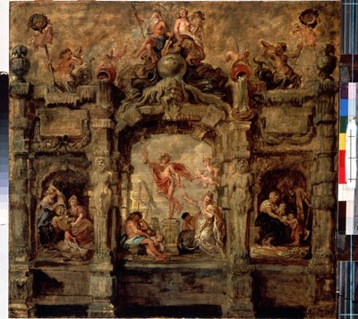 Mercury beveger seg bort. Maleri av Peter Paul (Pierre-Paul) Rubens (eller Peter Paul eller Petrus Paulus) (1577-1640). Olje på tre, 76 x 79 cm av Peter Paul Rubens