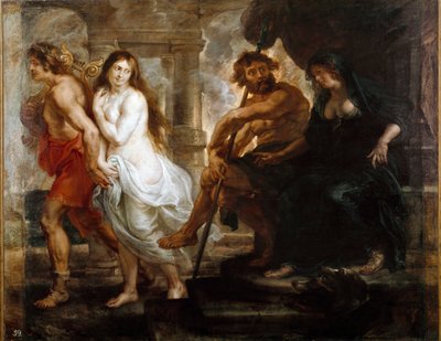 Orphee og Eurydice Maleri av Peter Paul (Pierre-Paul) Rubens (eller Peter Paul eller Petrus Paulus) (1577-1640) 1636 Dim. 194x245 cm Madrid, Musee du Prado av Peter Paul Rubens