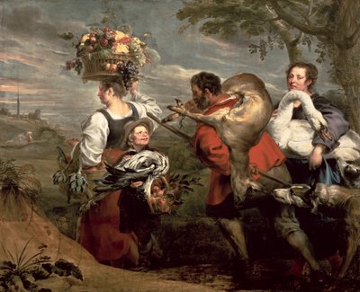 Bønder på vei til markedet av Peter Paul Rubens