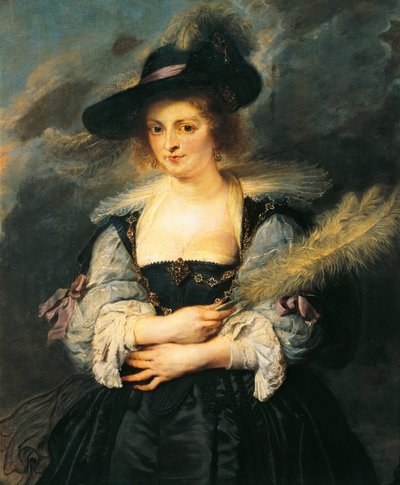 Portrett av Helene Fourment, av Peter Paul Rubens (1577-1640), Detalj av Peter Paul Rubens
