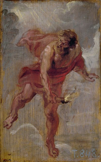 Promethee - Prometheus - Rubens, Pieter Paul (1577-1640) - ca 1636 - Olje på tre - 25,7x16,6 - Museo del Prado, Madrid av Peter Paul Rubens