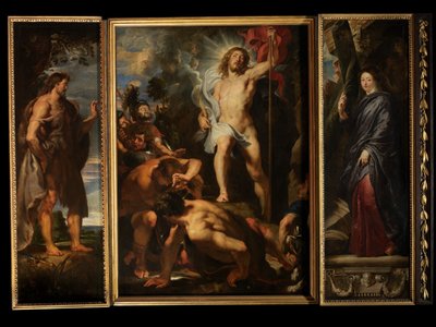 Kristi oppstandelse, ca. 1611-12 (olje på panel) av Peter Paul Rubens