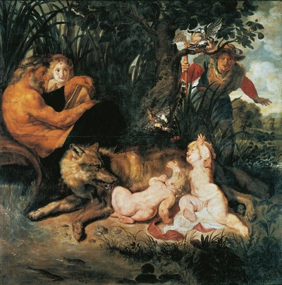 Romulus og Remus (olje på lerret) av Peter Paul Rubens