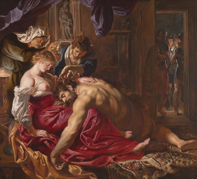 Samson og Delila, ca. 1609 (olje på panel) av Peter Paul Rubens