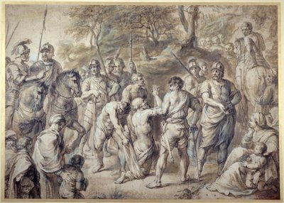 St Andrew førte til martyrdøden (penn og blekk med vask på papir) av Peter Paul Rubens