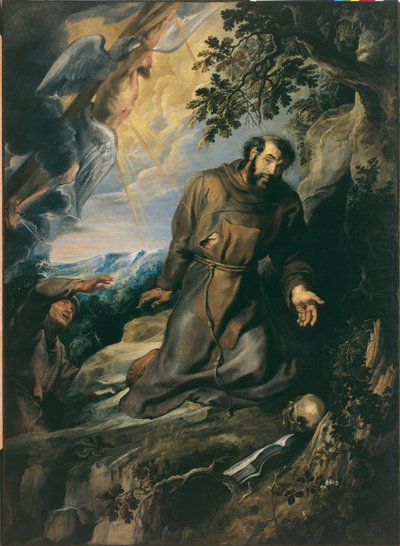 St. Francis mottar Stigmata av Peter Paul Rubens