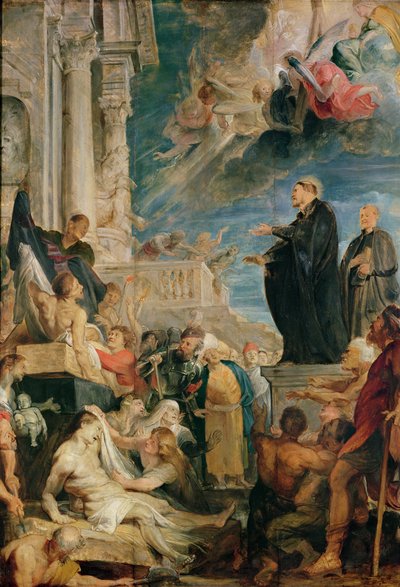 St. Francis Xavier Blessing the Sick (olje på lerret) av Peter Paul Rubens