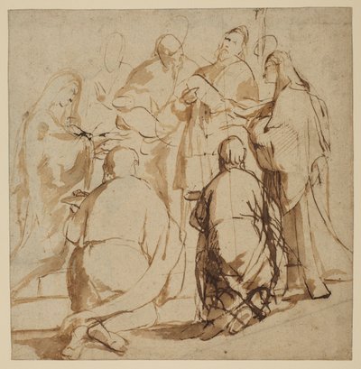 Studier til presentasjonen i tempelet av Peter Paul Rubens