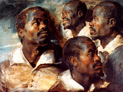 Studier av hodet til en svart, 1600-tallet av Peter Paul Rubens