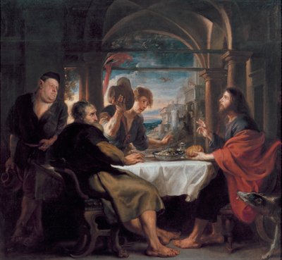 Nattverd i Emmaus, ca. 1638 (olje på lerret) av Peter Paul Rubens
