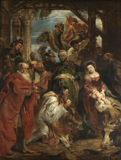 Tilbedelsen av magiene av Peter Paul Rubens