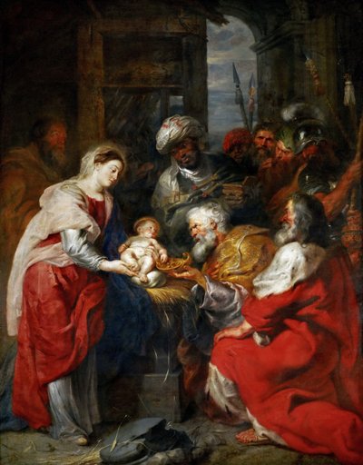 Tilbedelsen av magiene av Peter Paul Rubens