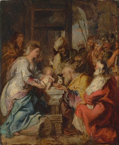 Tilbedelsen av magiene av Peter Paul Rubens