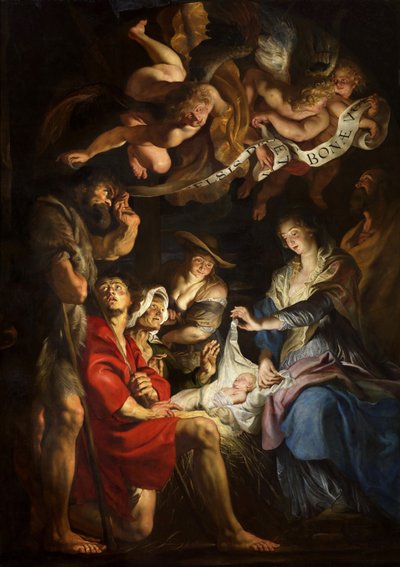 Hyrdenes tilbedelse, ca 1608. av Peter Paul Rubens