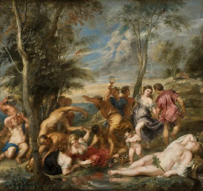 The Bacchanal of the Andrians av Peter Paul Rubens