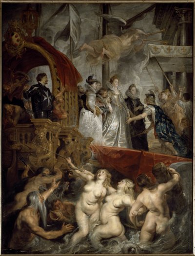 The Barkage of Mary of Medicis ved havnen i Marseille 3. november av Peter Paul Rubens