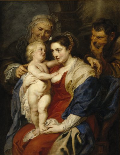 Den hellige familie med Saint Anne, 1626-1630 av Peter Paul Rubens