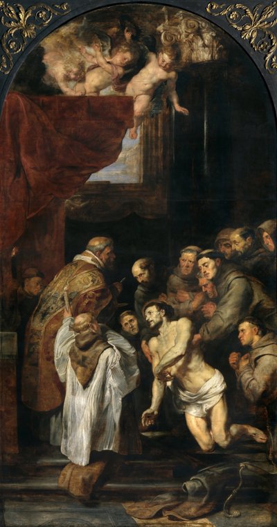 Den siste nattverd av Saint Francis, 1619. av Peter Paul Rubens