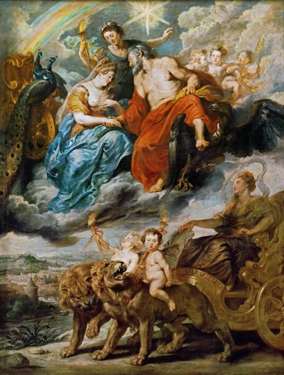 Møtet mellom Marie de Medici og Henry IV i Lyons Marie de Medici-syklusen av Peter Paul Rubens