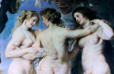The Three Graces, detalj, c1636-1638 av Peter Paul Rubens