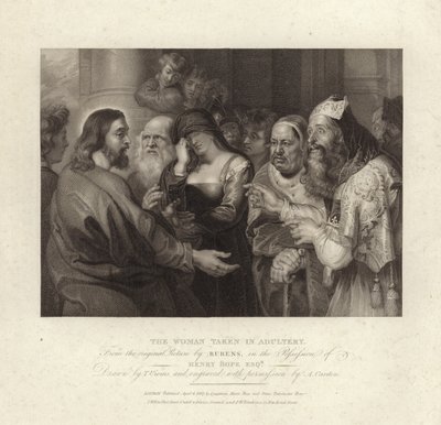 Kvinnen tatt i utroskap av Peter Paul Rubens