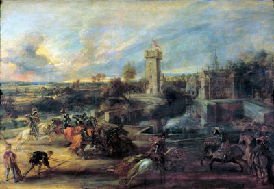 Turnering foran Castle Steen, 1635-1637. av Peter Paul Rubens