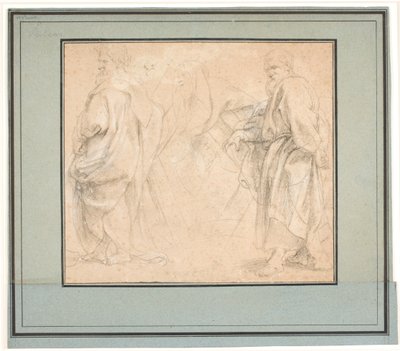 To studier for St. Andrew og en studie for en eldgammel prest (Melkisedek?) av Peter Paul Rubens