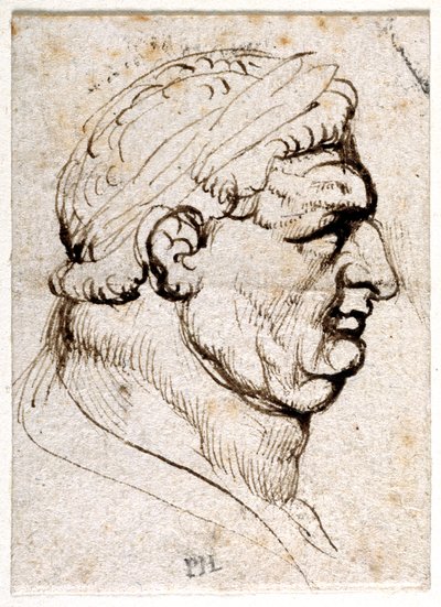 Vitellius, fra ti tegninger av åtte av de første tolv Cæsarene, etter Giovanni da Cavinos medaljer (penn og blekk på papir) av Peter Paul Rubens
