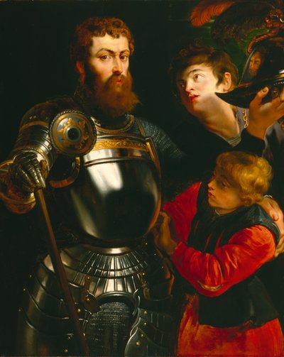 Warrior (olje på lerret) av Peter Paul Rubens