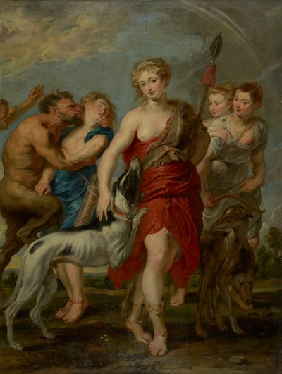 Diana og nymfene hennes på jakt, 1627-8 av Peter Paul studio of Rubens
