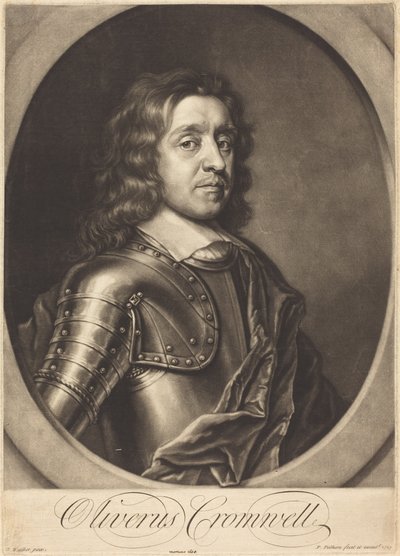 Oliver Cromwell av Peter Pelham after Robert Walker