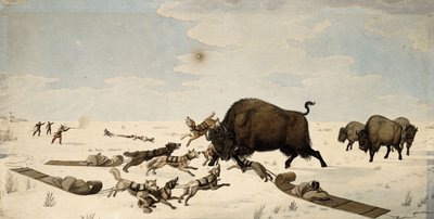 Buffalo Hunt, ca. 1822-1824 av Peter Rindisbacher