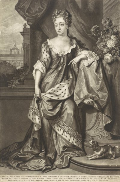 Christine Charlotte av Württemberg 1645-1699, prinsesse av Øst-Frisia, ca 1699. av Peter Schenk