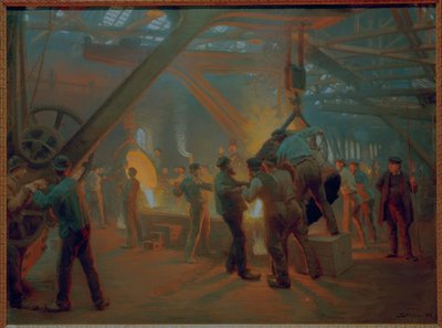 I jernstøperiet Burmeister & Wain av Peder Severin Krøyer