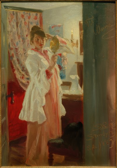 Interiør. Kunstnerens kone av Peder Severin Krøyer