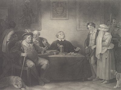 The Seven Ages, Fifth Age: The Justice Shakespeare, As You... , først utgitt 1801, gjenutgitt 1852. av Peter Simon