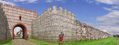Sørporten til Silchester Roman City Walls, c3rd century, c1990-2010 av Peter Urmston