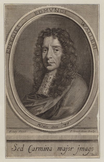 Edmund Waller , engelsk poet og politiker (gravering) av Peter Vanderbank