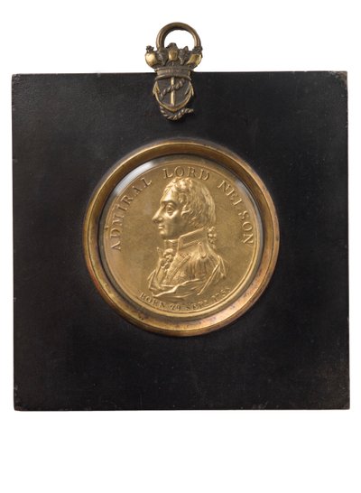 Portrettplakett av admiral Lord Nelson, ca. 1805 (forgylt bronse) av Peter Wyon