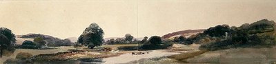 A River Valley (akvarell på papir) av Peter de Wint