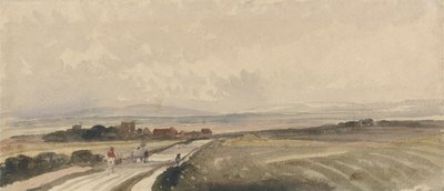 A Yorkshire Road (akvarell og grafitt på papir) av Peter de Wint