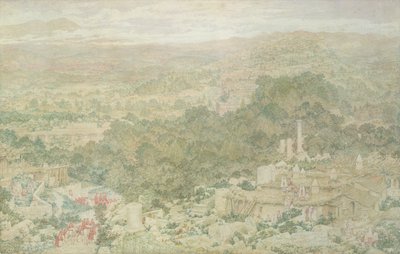 Bolton Abbey (penn og blekk og akvarell) av Peter de Wint