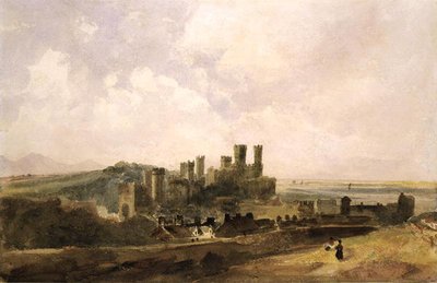 Caernarvon Castle (akvarell på papir) av Peter de Wint