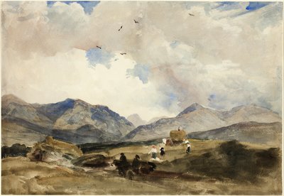 I Wales mellom Bangor og Capel Curig av Peter de Wint