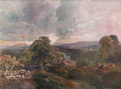 Sackbridge Hall, nær Lowther, c1928 av Peter de Wint