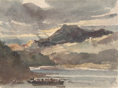 Studie for The Ferry, etter 1829. av Peter de Wint