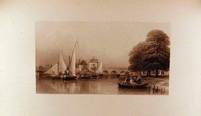 Utsikt over Folly Bridge i året 1827 av Peter de Wint