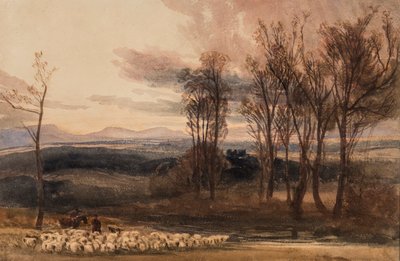 Winters Dusk, ca. 1830 (wc på papir) av Peter de Wint